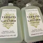 2pc Crabtree & Evelyn VERBENA LAVENDER Bubble Bath Shower Gel 21.9 oz NEW!
