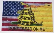 Gadson Dont Tread On Me American Flag fit Cup Window Golf Cart Decal Decals