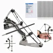 9.5" Mini Compound Bow Arrows Set Archery Target Paper Practice Kid Gift Toy
