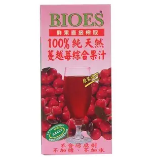 囍瑞BIOES100%純天然蔓越莓綜合果汁1000ml【愛買】