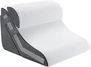 Luxdream 3Pcs Wedge Pillow Set Triangle Memory Foam Pillow Breathable Bed Cushion Head Back Support Adjustable Headrest for Sleeping Reading Leg Elevation Raiser White & Grey