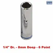 Kincrome K26504 - Deep Socket 8mm 1/4" Drive (Mirror Polish)