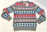 Mini Boden Fair Isle Reindeer Sweater NWT 11-12