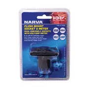 Narva Heavy Duty USB/USB-C socket with VOLT/AMP meter