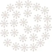 PRETYZOOM 1 Christmas Decoration Snowflakes Pearl Embellishment Christmas Snowflake Charms Mini Pearl Snowflake Xmas Scarpbooking Decor Snowflake Spacer Beads Pearl Trim Cell Phone Jesus Abs