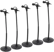 1:12 Scale Mini Microphone Set 5pcs Miniature Microphone Props for DIY Dollhouse Musical Instrument Display