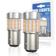 2X 1157 BAY15D Car LED Turn Signal Backup Reverse Light DRL Bulbs Amber Lamp US (for: Renault)