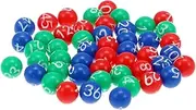 JOINPAYA 49pcs Numbered Bingo Balls 1 to 49 Mini Raffle Game Balls Tiny Vendings Machine Balls Party Favors for Home Bar Assorted Color