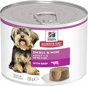 Hill's Science Diet Adult Small & Mini with Beef Canned Wet Dog Food 12x200g