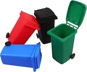 SEWACC Desk Accessory Mini Trash Can Hard Pencil Case Small Waste Bin Pen Storage Tiny Garbage Can Plastic Pencil Case