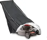 Lawn Mower Cover Black, 600D Polyester Oxford Push Mower Tarp, Outdoors Lawn Mower Accessories Anti Dust Snow UV Protect Cover - Universal Fit 86L x 25W x 39H inch