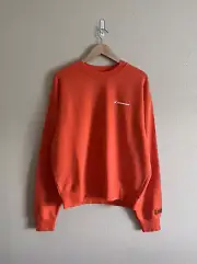 Heron Preston Orange Tape Crewneck Sweatshirt - Size Large - NEW