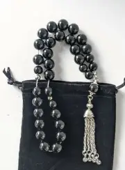 Tasbih Worry Beads Komboloi Black Agate 12MM JCE27