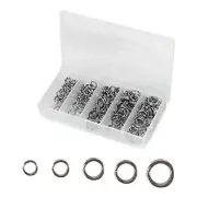 200Pcs #5 - #9 Stainless Steel Split Rings Kits Jigging Lures Tackle Set