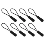 50Pcs Zipper Pulls Replacement Cord Extender, 63.3mm Black