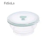 在飛比找Yahoo奇摩購物中心優惠-FaSoLa 食品用鉑金矽膠可微波帶氣孔蓋摺疊碗 760ml