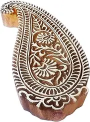 Jaipuri Wooden Stamp Large Paisley Pattern Big Printing Block