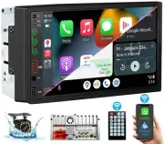7'' Wireless Double Din Car Stereo Apple Carplay Android Auto,...