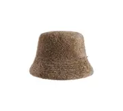 EVERAU® Fluffy Sheepskin Wool Bucket Hat Cloude - Chestnut / S