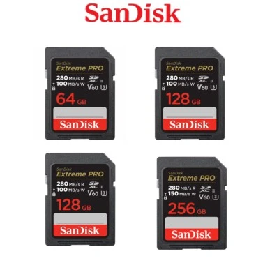Sandisk Extreme Pro SD Card 64GB 128GB 256GB UHS-II Memory Card 6K Video SDSDXEP