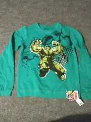 Incredible Hulk Sweater Marvel Avengers Green NWT Kids 13/14