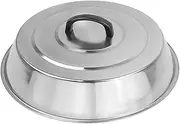 Qianly Stainless Steel Wok Lid Covers Cooking Pot Lid 36cm Durable Professional Pot Cover Skillet Cookware Lid for Kitchen Cheese, Thicken Lid