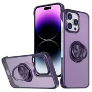 For iPhone 14 Pro Case Ring Kickstand Ultra-Thin Frameless Phone Cover