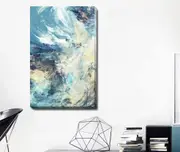 Abstract Blue Stretched Canvas Print