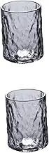 MAGICLULU 2 Pcs Glass Juice Cup Set Fruit Juice Glasses for Bubble Tea Stylish Beverage Cups