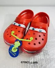 NEW Lightning McQueen Light Up Crocs Size 8 100% Authentic Crocs