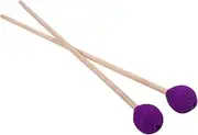 LOLIPPYY 2pcs Felt Head Bass Drum Mallet with Wooden Handle for Percussion Instruments Comfortable Grip Durable Design for Musicians and Practice Sessions