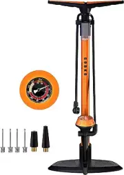 Floor Bicycle Pump with Both Presta and Schrader Bicycle Pumps Valves High Press