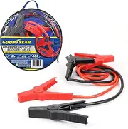 Goodyear 2m 400amp Booster Cables - Jump Leads Long| Powerful Coil Spring Clamps| Colour-coded Clamp| Zipped Carry Bag Included| Fully Insulated Length Cable| Suitable For Cars And Vehicles 3000CC