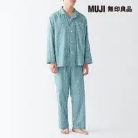 在飛比找momo購物網優惠-【MUJI 無印良品】男有機棉無側縫二重紗織家居睡衣(共4色