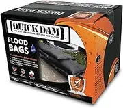 Quick Dam Flood Bags | 12-in x 24-in - 20-Pack (QD1224-20) | Water Activated, Sandless, Lightweight | Flood Control, Doorway & Garage Protection, Erosion Control | Indoor & Outdoor Use | 1E+1 pounds