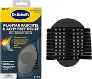 Dr. Scholl's® Plantar Fasciitis & Achy Feet Relief Arch Support Sleeve, Cushioned Arch Support, Compression Band, Foam Pad Insert, Non Slip Sole, All-Day Wear Morning to Night, Unisex 1 Pair