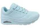Brand New Skechers Womens Uno Stand On Air Memory Foam Shoes Light Blue