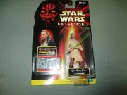 Vintage 1998 STAR WARS Episode 1 Qui-Gon Jinn Action Figure Commtech Chip New