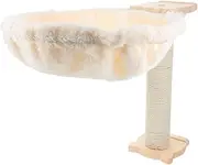 BELLIFFY 1 Set Spoon Shape Cat Tree Bed Soft Lint Cat Hammock Sturdy Scratchproof Kitten Platform Replacement with Scratching Post Effortless Cleaning Maintenance