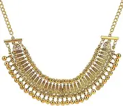 [lureme] Vintage Engraved Coin Bib Statement Necklace Clavicle Necklace (01003295)