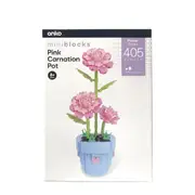 405 Pieces Mini Blocks Flower Series: Pink Carnation Pot