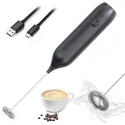 Milk Frother Handheld with USB Type-C Rechargeable, Electric Drink Mixer
