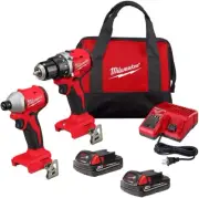 M18 Compact Brushless 2-Tool Combo Kit: Drill Driver/Impact Driver (New Gen Kit)