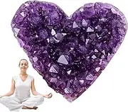 Amethyst Stone Figurine – Natural Crystal Rock Sculpture, Handpicked Cluster Display | Decorative for Modern Room Decor, Living Room Ornament, Zen Table Accent, Crystal Gift Idea