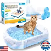 Bilibara 60 Count Drawstring Litter Box Liners for Scoopfree Cat Litter Tray