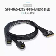 Mini SAS Slimline SAS Slim 4.0 SFF-8654 8i 74pin to 2X SFF-8643 4i HD Cable