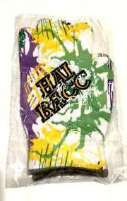 NEW Krewe Of Bacchus ‘Hail Bacchus’ Paint Splattered Knit Gloves One Size