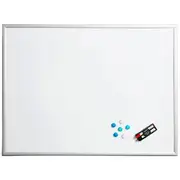 J.Burrows Magnetic Aluminium Frame Whiteboard 1200 x 900mm