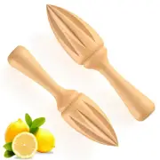 2 Pcs Lemon Squeezer，Hand held Citrus Juicer，Wooden Lemon Juicer Hand Tool， M...