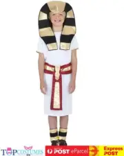 Egyptian Boys Roman Pharaoh King Of The Nile Fancy Dress Book Week Costume